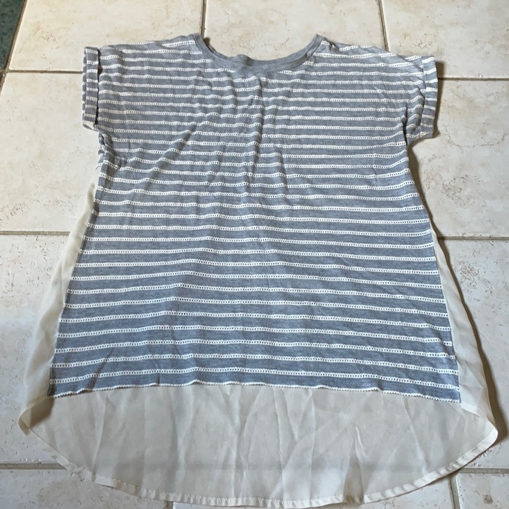 Gray striped shirt